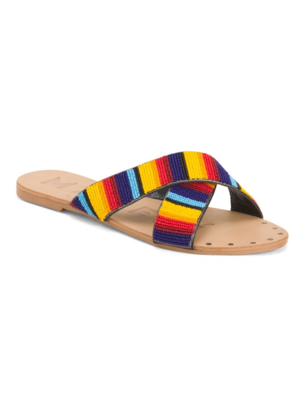 MANEBI Leather Beaded Sandals
